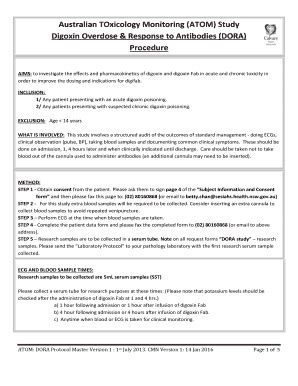Fillable Online newcastle edu Australian TOxicology Monitoring (ATOM ...