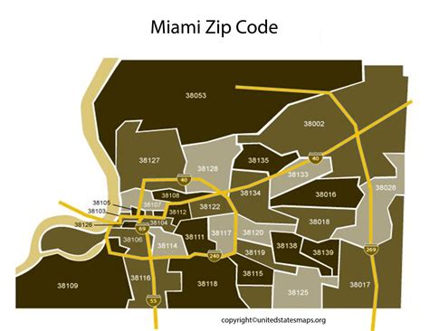 miami florida zip code map