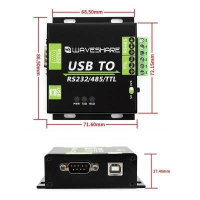 Waveshare FT232RL USB TO RS232/485/TTL Interface Converter, Industrial ...
