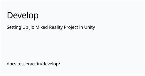 Setting Up Jio Mixed Reality Project in Unity | JMRSDK Development