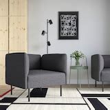 LILLEHEM armchair, Gunnared/dark grey metal - IKEA