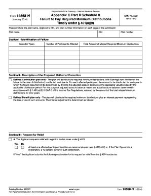Fillable Online Form 14568-H Appendix C Part II Schedule 8 Fax Email ...
