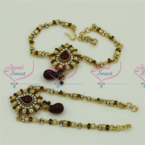 V6195 Antique Gold Plated Handmade Low Price Vanki Baju Band Artificial ...