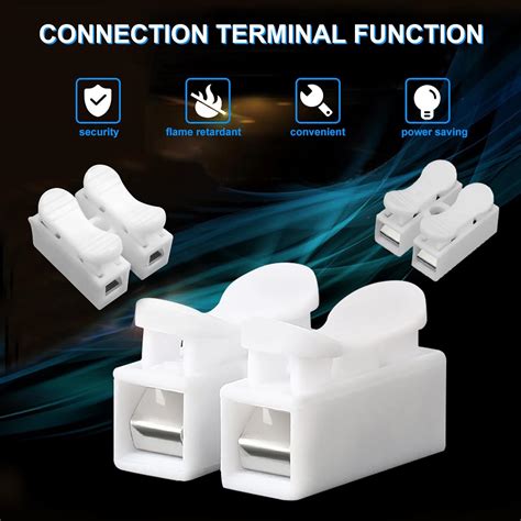 2 Way Push Fit Paddle Connector Terminals | Quick Push Type Lock Elect ...