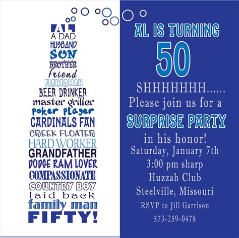 Funny 50th Birthday Invitations Wording Ideas | Download Hundreds FREE ...