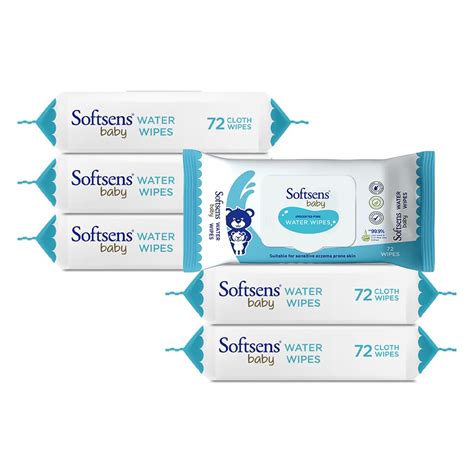 Buy Softsens Baby 99.9% Pure Water Wipes | Pure Aloe Vera Extract with ...