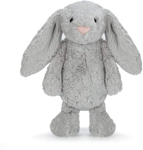 Buy Jellycat Bashful Grey Bunny Stuffed Animal, Medium, 12 inches ...