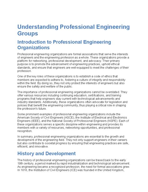 Understanding Professional Engineering Groups - Understanding ...