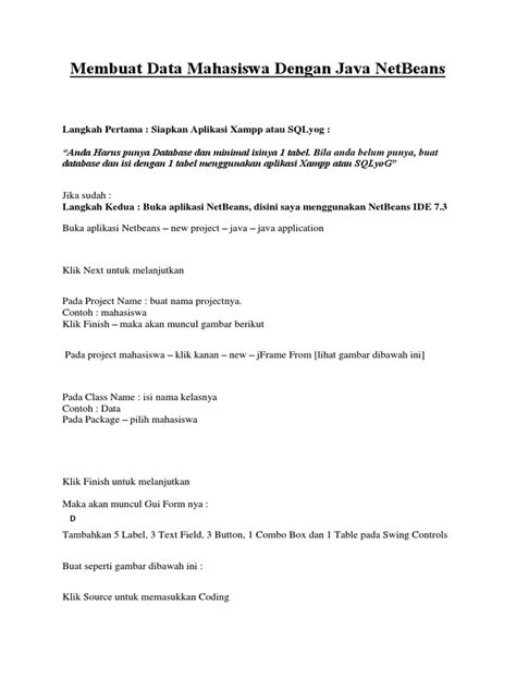 Image result for GUI Java Simpan Hapus Data Mahasiswa