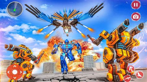 Police Eagle Robot Transform Game: Futuristic Robot Car Transformation ...