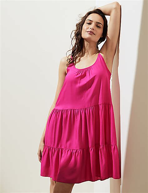 Buy Mini Tiered Beach Dress at Marks & Spencer