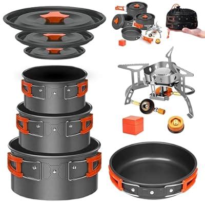 SmokeyCamp Smokey Camp Camping Cookware Mess Kit Set with Stove India ...