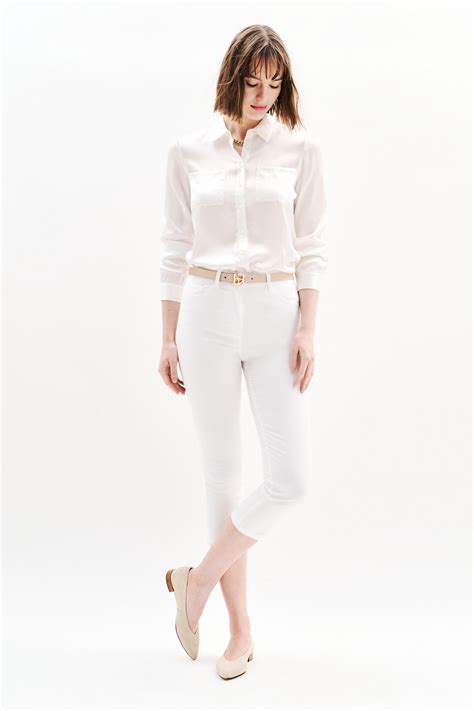 Mason cropped pants white woman