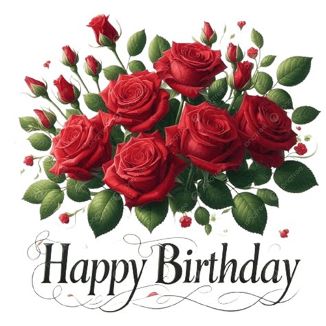 Red Rose Happy Birthday Happy Birthday Bouquet With Red Roses