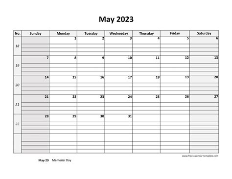 Printable May Schedule - Printable Word Searches