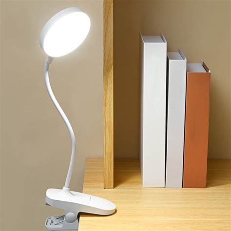 Table Lamp Desk Lamp,Book Lights,Rechargeable Bed Reading Lamp,Clip ...