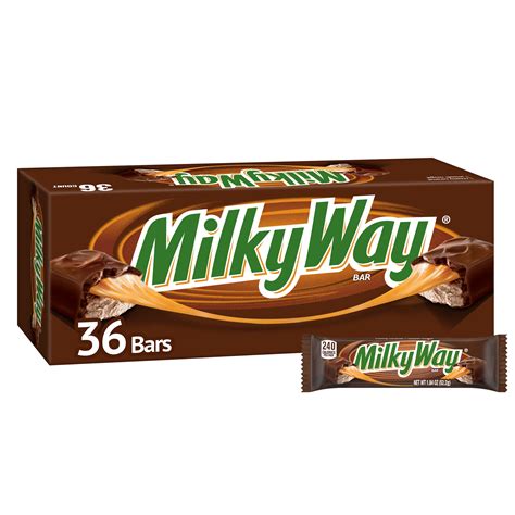 Milky Way Full Size Chocolate Candy Bars, Caramel Singles, 1.84 oz, 36 ...