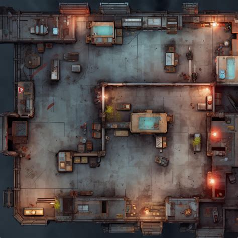 10 Cyberpunk Slums Battlemaps, Sci Fi, Dnd Battle Map, Cyberpunk, D&D ...