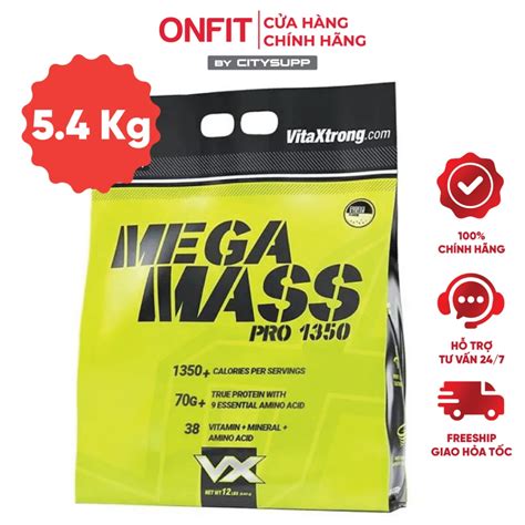 VitaXtrong Mega Mass Pro 1350 (2.7KG, 5.4KG) | Thực Phẩm Bổ Sung Tăng ...