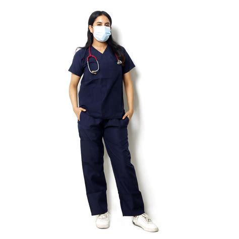 Buy Scrub Suit Set for Women (Navy Blue) Online – Robustt