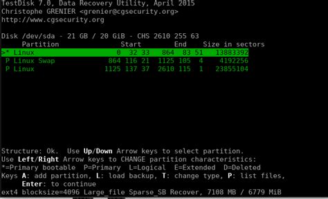 TestDisk Tutorial Partition 的图像结果