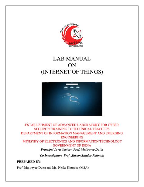 LAB MANUAL: IoT & Arduino Applications for Cyber Security Training ...