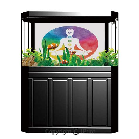 Buy Fish Tank Background Decor Static Image Backdrop,Yoga,Lotus ...