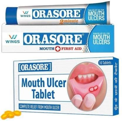 Orasore Ulcer Gel And Tablet Set - GLYCERINE, SPEARMINT, FENNEL - Buy ...