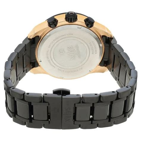 Xylys Quartz Chronograph Grey Dial Black Stainless Steel Strap Watch F ...