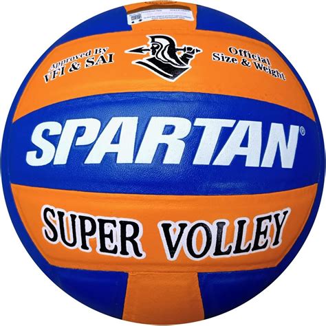 Buy SPARTAN Approved by VFI Super Volley Leather Volleyball - Size 4 ...