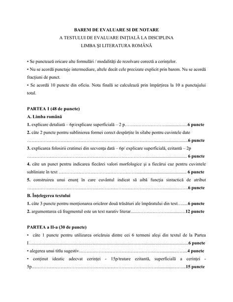 AcademiaABC – Evaluare inițială-Limba și literatura română Clasa a VI-a