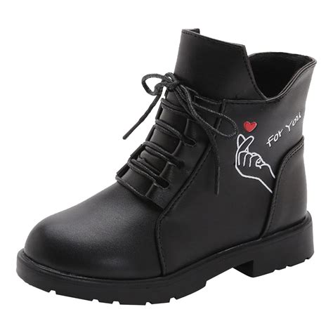 Cathalem Shoes Girls Little Kid Female Kids Rubber Boots and Winter Big ...