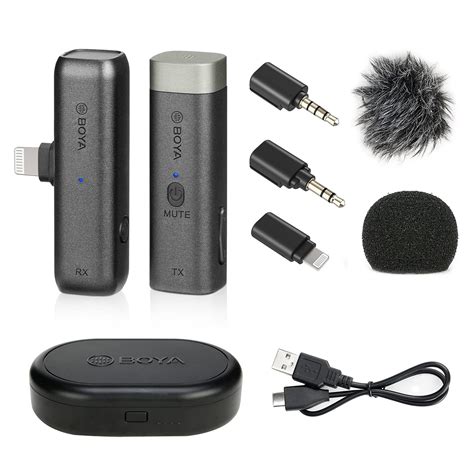 BOYA by-WM3 Mini 2.4G Wireles Microphone, Clip-on Transmitter Portable ...