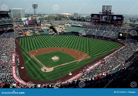 Angel Stadium of Anaheim editorial stock photo. Image of outdoor - 9174753