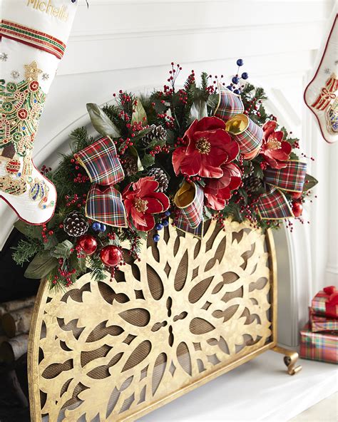 Neiman Marcus 46" Classic Christmas Mantel Garland | Horchow