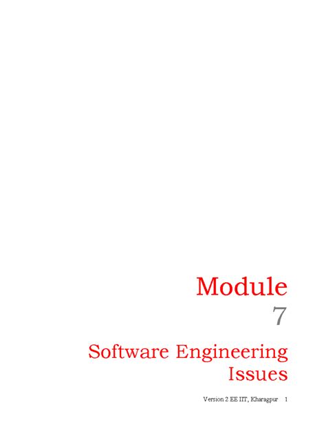 Software Engineering (CS101) - Requirements Analysis & Specification ...