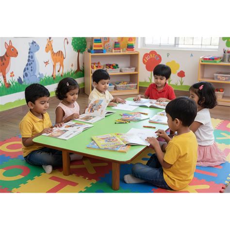 Montessori Activity Chowki 6 Seater for Preschools – Brilla: One-Stop ...