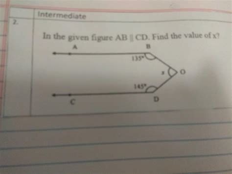If ab is parallel to cd . Find value of x - Brainly.in