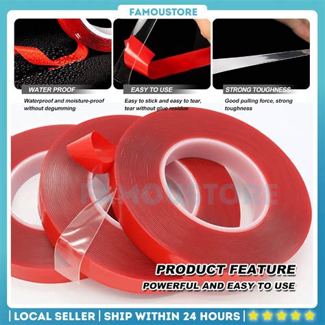 Heavy Duty Double Sided Tape Self Adhesive Tape Acrylic Waterproof ...