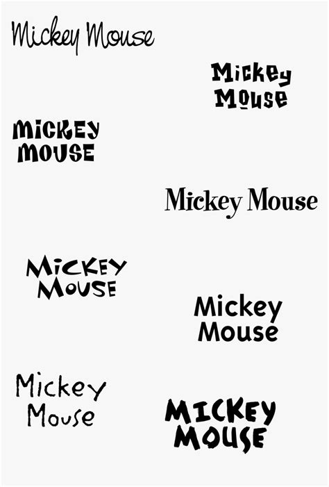 Mickey Mouse Logo Png Transparent - Mickey Mouse Font Text, Png ...
