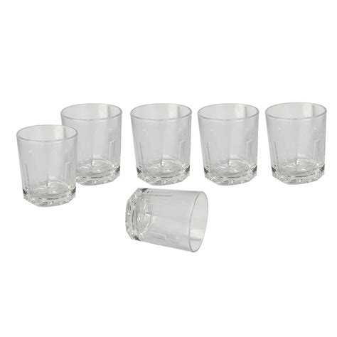 Luminarc Cross Tumbler set of 6 Pieces Glasses : Amazon.in: Home & Kitchen