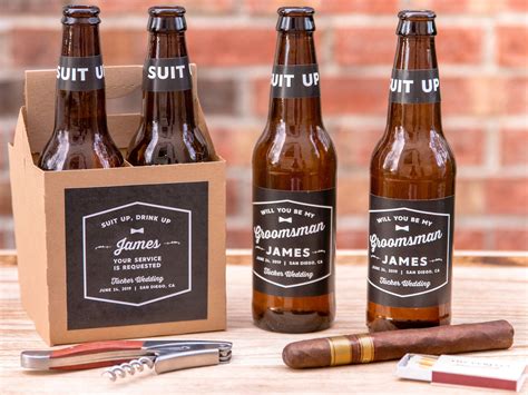 Groomsmen Beer Labels Groomsmen Proposal Personalized Groomsmen Gift ...