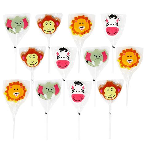 Buy Zoo Animal Party Lollipops , Jungle Safari, Lions, Monkeys ...