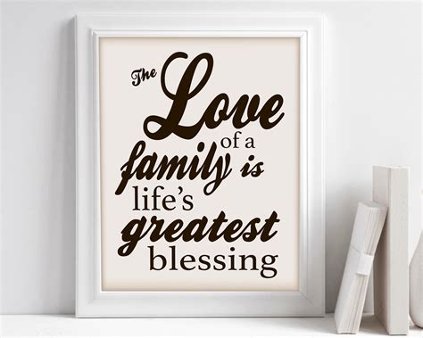 Printable Family Quote, Greatest Blessing Quote Wall Art, Love Family ...