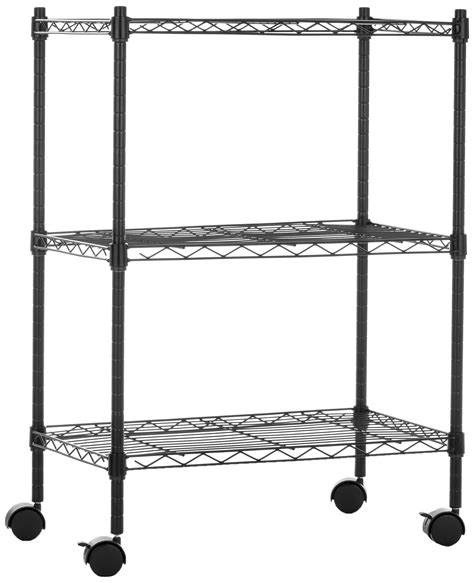 Amazon Basics 3 Shelf Narrow Storage Unit On Wheels Height | Desertcart ...