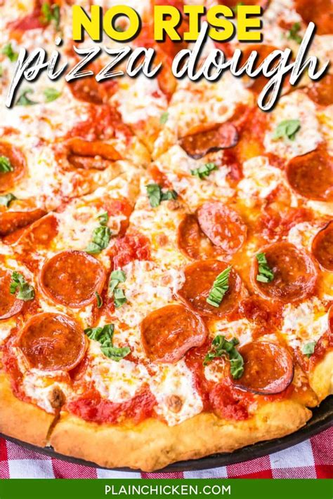 No-Rise Pizza Dough - Plain Chicken