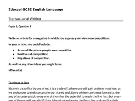 Image result for Transactional Writing Examples