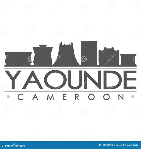Yaounde Cameroon Africa Silhouette Icon Vector Art Flat Shadow Design ...