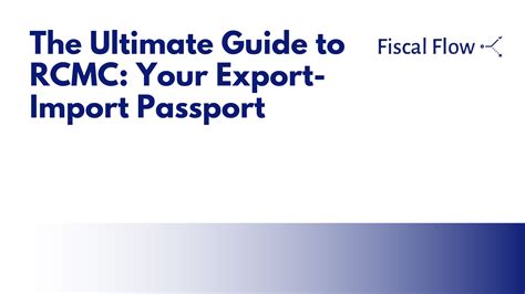 The Ultimate Guide to RCMC: Your Export-Import Passport! 🌏