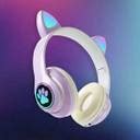 5SUPREME Wireless Headphones Cat Ear LED Light Foldable qwe4 Bluetooth ...